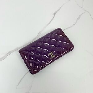 Chanel CC Logo Quilted Long Wallet